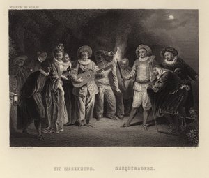 maskeli balocular by Francois Louis Joseph Watteau