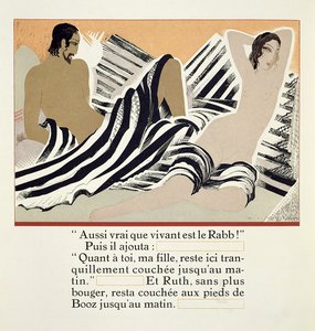 Ruth, Boaz'ın ayaklarında dinleniyor, 'Ruth et Booz'dan, JC Mardrus tarafından çevrilmiş, 1930'da yayınlandı