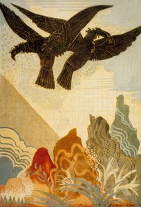 Odyssey by Homer : kehanetin kartalları, Theo Schmied tarafından kazınmış, 1930-33 renkli litho