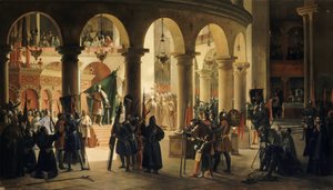 Godefroy de Bouillon, Ascalon Kupalarını Kutsal Kabir kilisesinde biriktirir by Francois Marius Granet