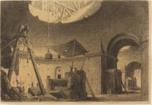 Bir Kubbeyi Onarmak by Francois Marius Granet
