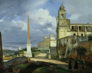 Trinita dei Monti ve Villa Medici, Roma by Francois Marius Granet