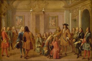 Saint Louis Şövalyelerinin ilk tanıtımı Louis XIV, Versailles 8 Mayıs 1693, 1710. by Francois Marot
