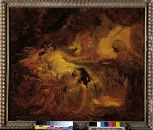 Samson ve Dalila (tuval üzerine yağlı boya) by Francois Maury