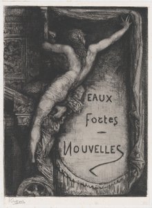 19. yüzyılın sonlarında Eaux Fortes Nouvelles için kapak. by Francois Nicolas Chifflart