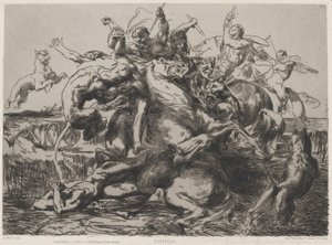 Sürpriz, 19. yüzyıl. by Francois Nicolas Chifflart