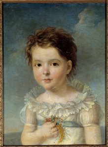 Beauharnais Kraliçesi Hortense (1783-1837) çocuğunun portresi Etkileyici Josephine de Beauharnais