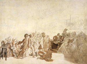 10 Ağustos 1792, c.1795-9 (tuval üzerine yağlı boya ve grafit) by Baron François Pascal Simon Gérard