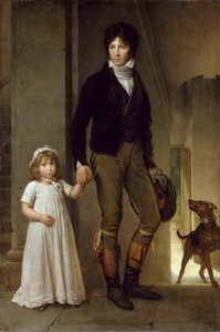 Jean-Baptiste Isabey 1767-1855 ve kızı Alexandrine, 1795. by Francois Pascal Simon Gerard