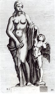 Heavenly Venus, c.1653 (gravür) (bw fotoğraf) by Francois Perrier