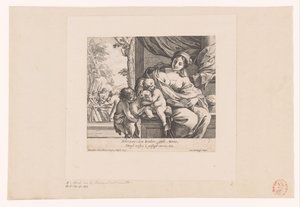 Çocuklu Meryem, Vaftizci Yahya ve Kuzu Scherzano i duoi Bambin (...) (nesnedeki başlık) by Francois Perrier