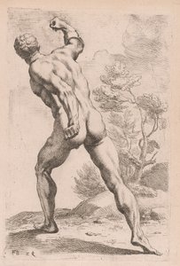 Borghese Gladyatör, arkadan görünüm [levha 29] by Francois Perrier