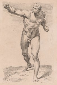 Borghese Gladyatör, önden görünüm [levha 26] by Francois Perrier