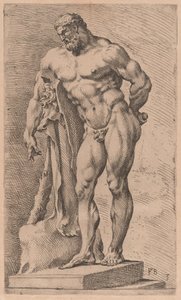 Farnese Herkül, dörtte üç görünüm sola döndü [levha 3] by Francois Perrier