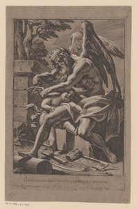 Tijd knipt de vleugels van Love Aşk her şeyi fetheder, Aşk zamanı fetheder (nesne üzerine başlık) by Francois Perrier