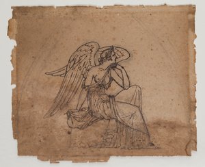 Alegorik Figür, c.1825 (kağıt üzerine mürekkep ve tebeşir)