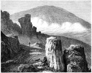 Brocken veya Blocksberg, Harz Dağları, Almanya, 19. yüzyıl
