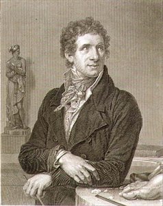 William Henry Worthington tarafından oyulmuş Antonio Canova (1757-1822) portresi (c.1790-s.1839) (gravür) by Francois Xavier (after) Fabre