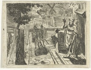 Kadın kanalda evin önünde adama sarılır by Francoys Dancx