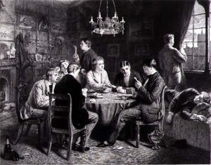 Reverie - Robert W. Macbeth (1848-1910) pub tarafından oyulmuş, Uzaklardan Bir Ses. Thomas McLean tarafından by Frank (after) Dicksee