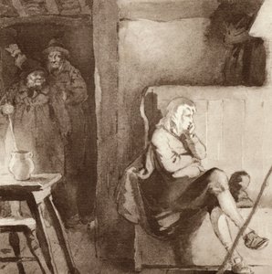Matthew Arnold tarafından The Scholar-Gipsy için illüstrasyon (renkli taş) by Frank Adams