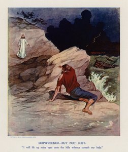 Gemi enkazı, ama kayıp değil (renkli taş baskı) by Frank Beard