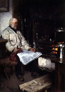 Kış (tuval üzerine yağlı boya) by Frank Bramley