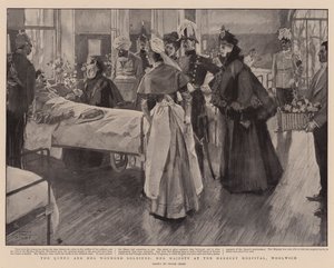Kraliçe ve Yaralı Askerleri, Majesteleri Herbert Hastanesi, Woolwich by Frank Craig
