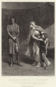 Constance, Arthur ve Salisbury, Kral John, Perde III, Sc I by Frank Dicksee