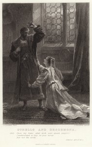 Othello ve Desdemona, Othello, Perde IV, Sc 2 by Frank Dicksee