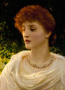 "Sylvia" Viktorya dönemi İngiliz burjuvazisinden genç bir kadının portresi. Frank Dicksee (1853-1928) tarafından yapılmıştır Özel koleksiyon by Frank Dicksee