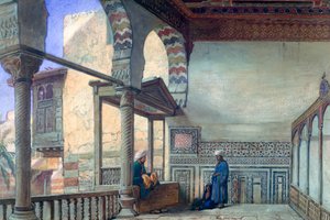 Loggia, Yaz Resepsiyonu, Memlook Radnau Beyler Evi, Kahire, 1870 by Frank Dillon