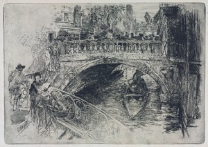 Venedik Köprüsü, 1884. by Frank Duveneck