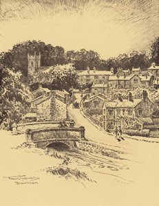 Downham Köyü (lito) by Frank Greenwood