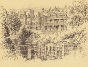 Knowsley Hall (lito) by Frank Greenwood