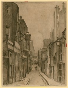 Leather Lane, Holborn, Londra taslağı (gravür)