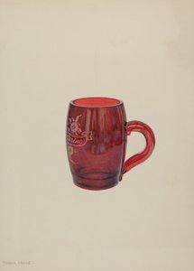 Amerikan Bohem Cam Kupa, c.1939 (suluboya) by Frank M. Keane