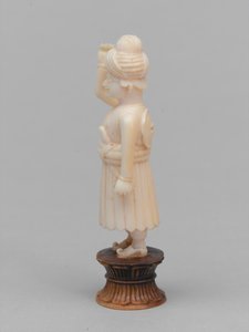 Siyah piyon, satranç taşı, Hindistan, 1820 dolaylarında