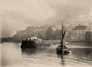 Limanın görünümü, Whitby, North yorkshire. 1884 (fotoğraf)