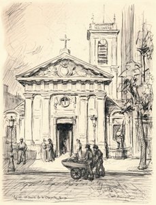 St Denis de la Chapelle Kilisesi, 1915 by Frank Milton Armington