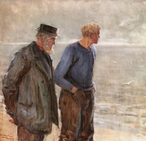 Bay Peggotty ve Jambon (renkli taş baskı) by Frank Reynolds