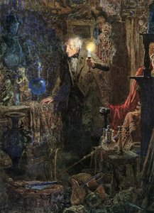 The Old Curiosity Shop (renkli taş baskı) by Frank Reynolds