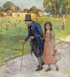 The Wayfarers (renkli taş baskı) by Frank Reynolds