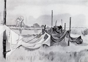 Norfolk Broads: Bir Yılan Balığı Seti (lito) by Frank Southgate