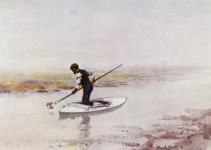 Norfolk Broads: Yılan Balığı Toplama by Frank Southgate