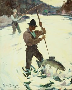 Zıpkınla Balık Tutma by Frank Weston Benson