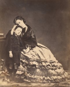 [İmparatoriçe Eugenie ve İmparatorluk Prensi], 1862. by François Benjamin Maria Delessert.