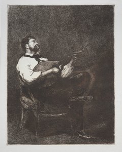 Gitarcı, 1861. by François Bonvin