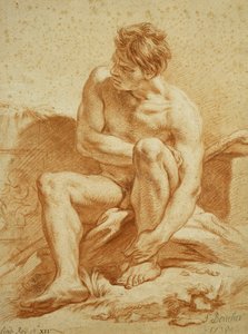 Asalı Oturan Çıplak, Sola Puttili Bir Rölyef, 1738