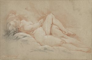 uzanmış kadın çıplak by François Boucher